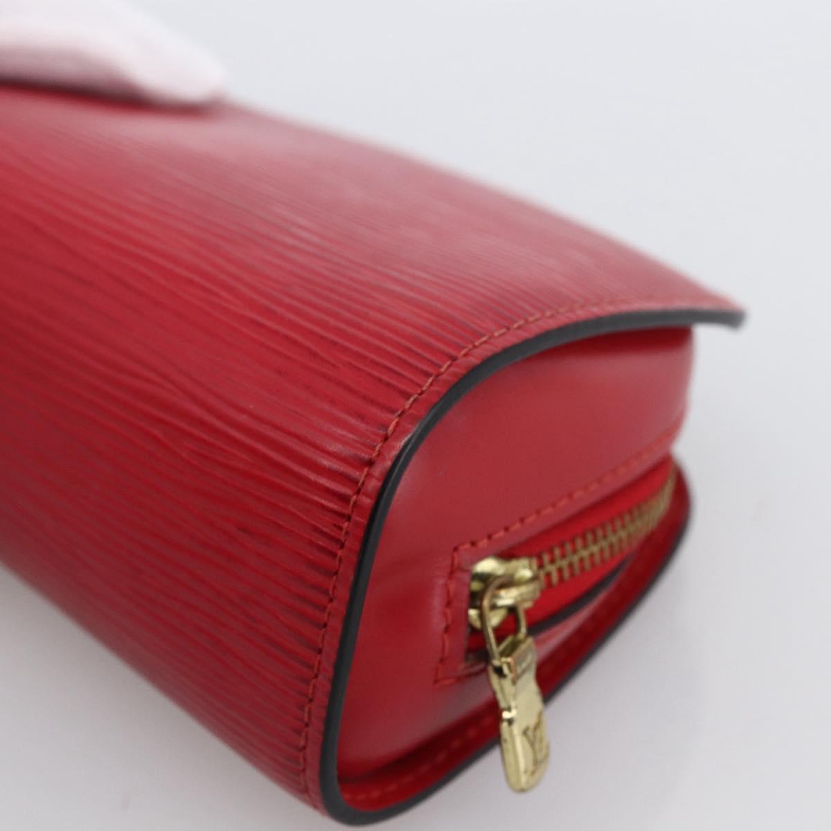 LOUIS VUITTON Epi Dauphine PM Pouch Castilian Red M48447 LV Auth BA11147