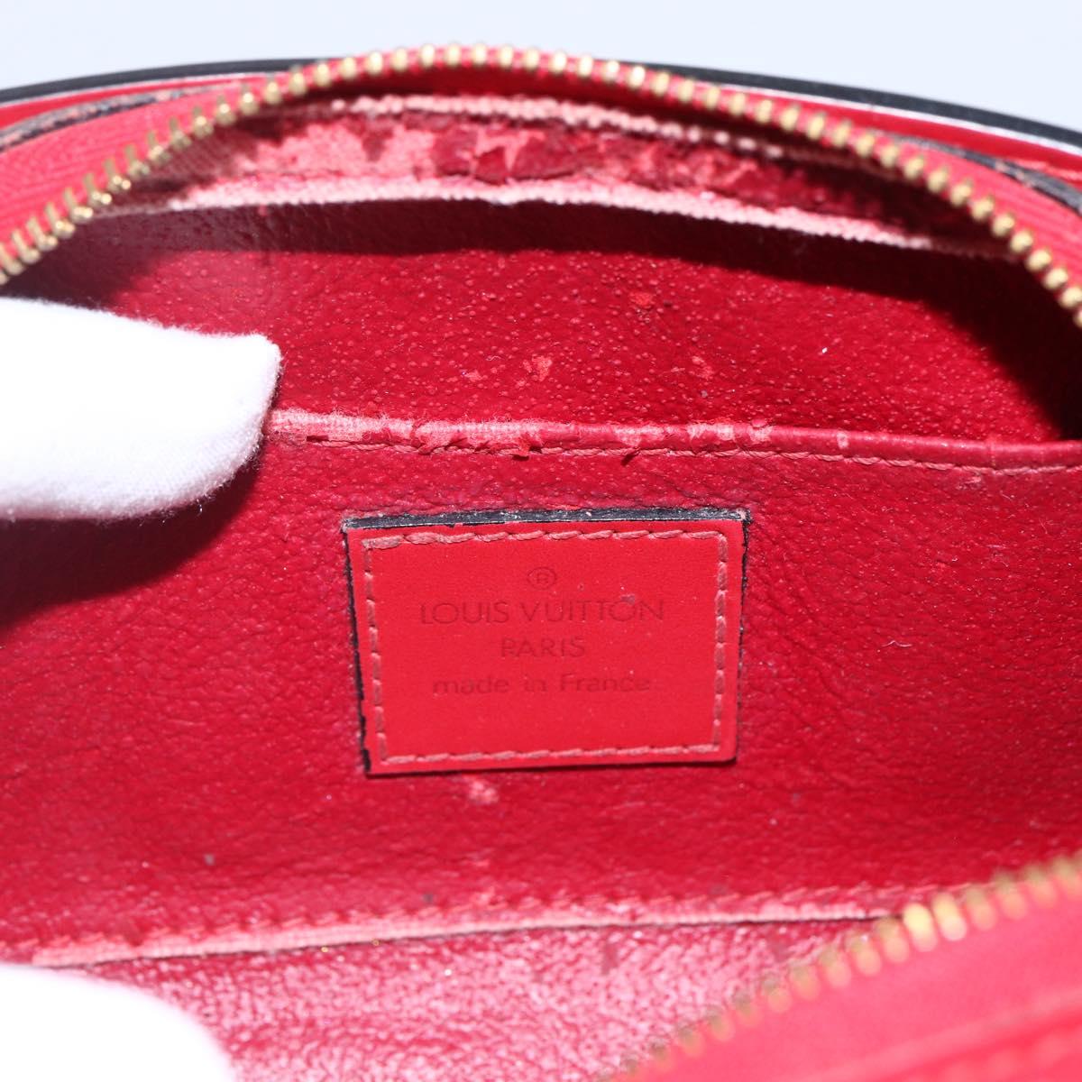 LOUIS VUITTON Epi Dauphine PM Pouch Castilian Red M48447 LV Auth BA11147