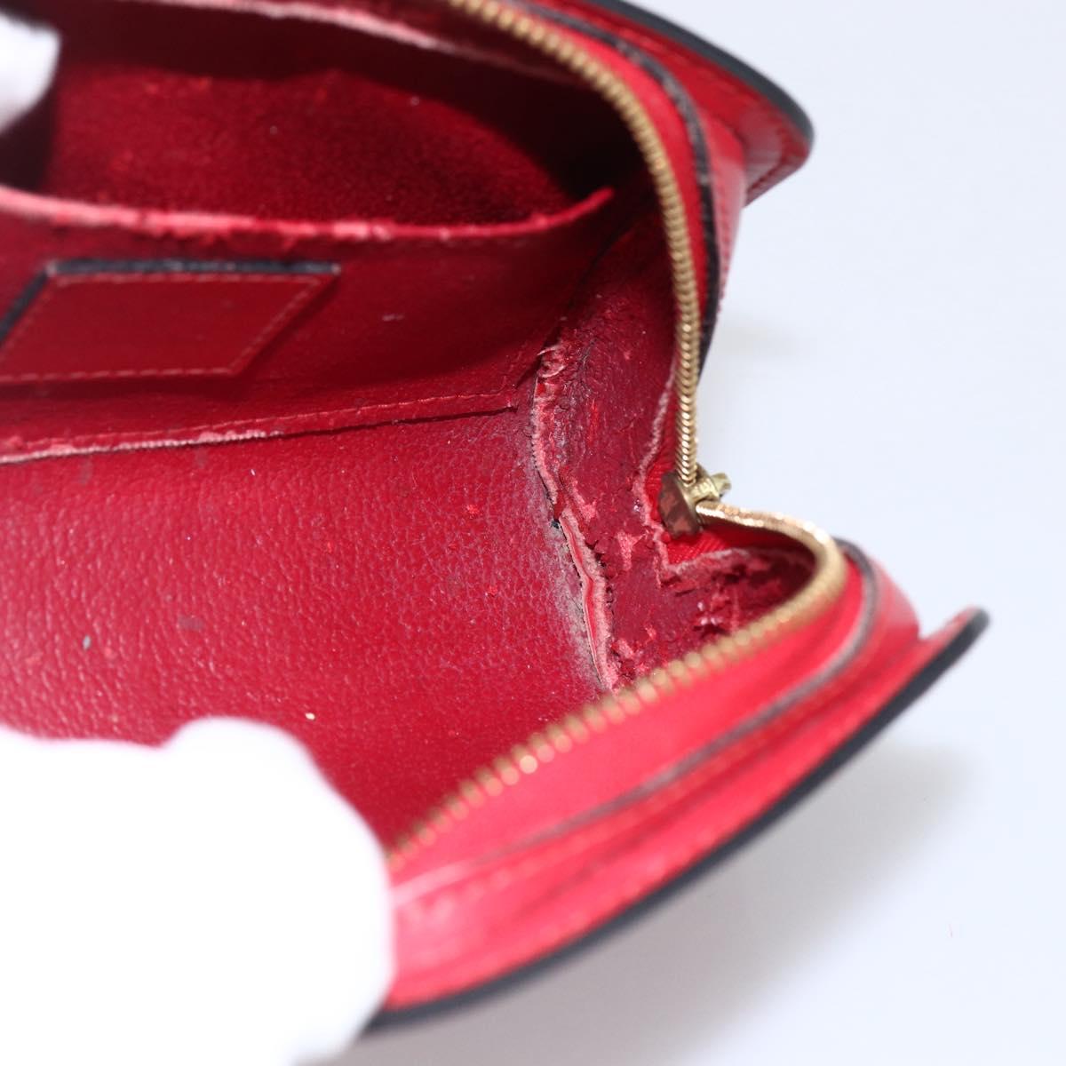 LOUIS VUITTON Epi Dauphine PM Pouch Castilian Red M48447 LV Auth BA11147