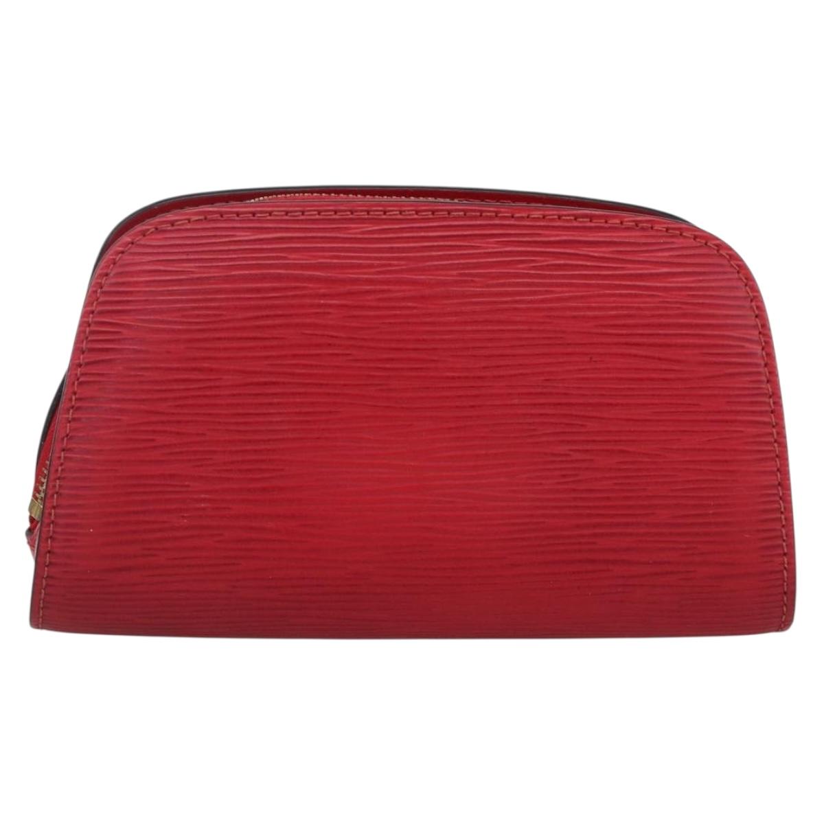 LOUIS VUITTON Epi Dauphine PM Pouch Castilian Red M48447 LV Auth BA11147