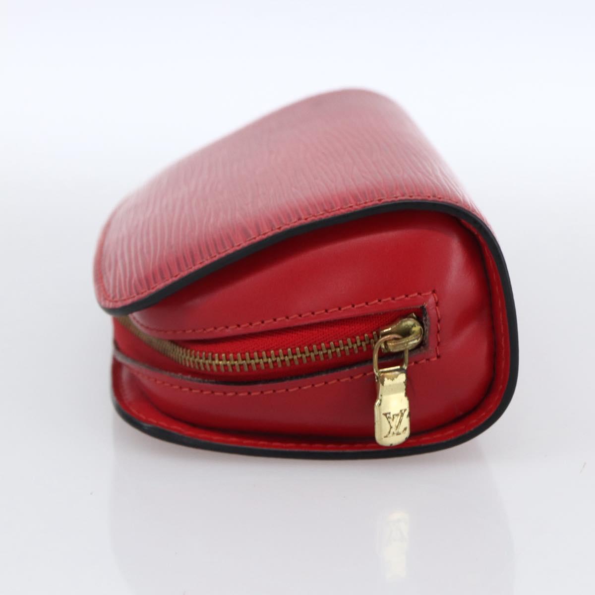 LOUIS VUITTON Epi Dauphine PM Pouch Castilian Red M48447 LV Auth BA11147
