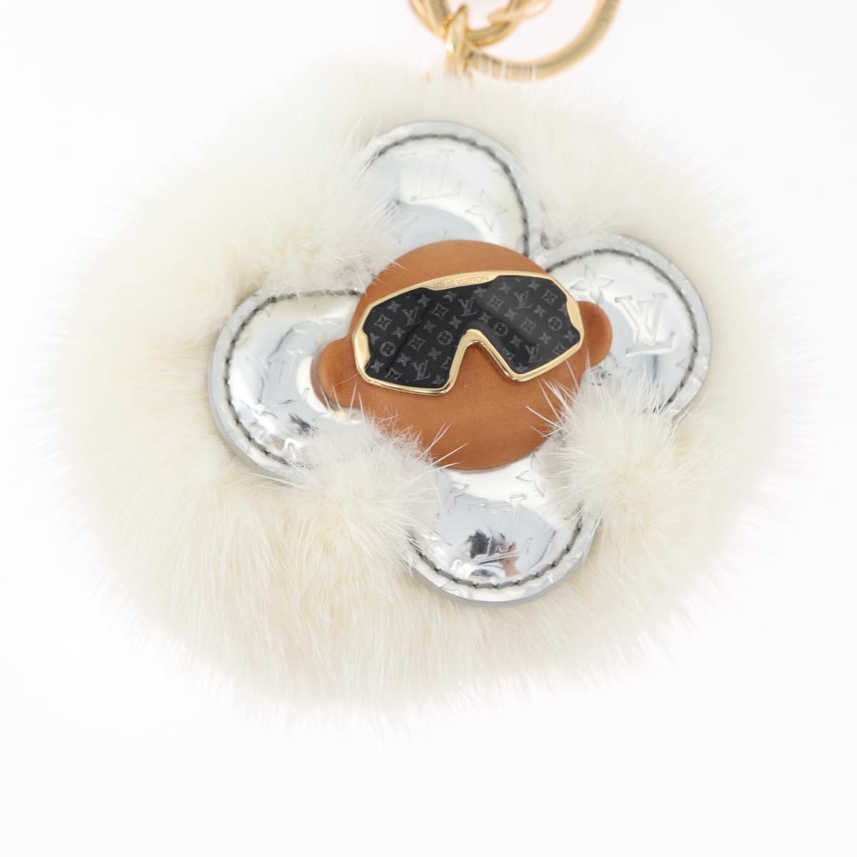 LOUIS VUITTON Porte Cles Snow Vivienne Key Holder White M00554 LV Auth BA11149M