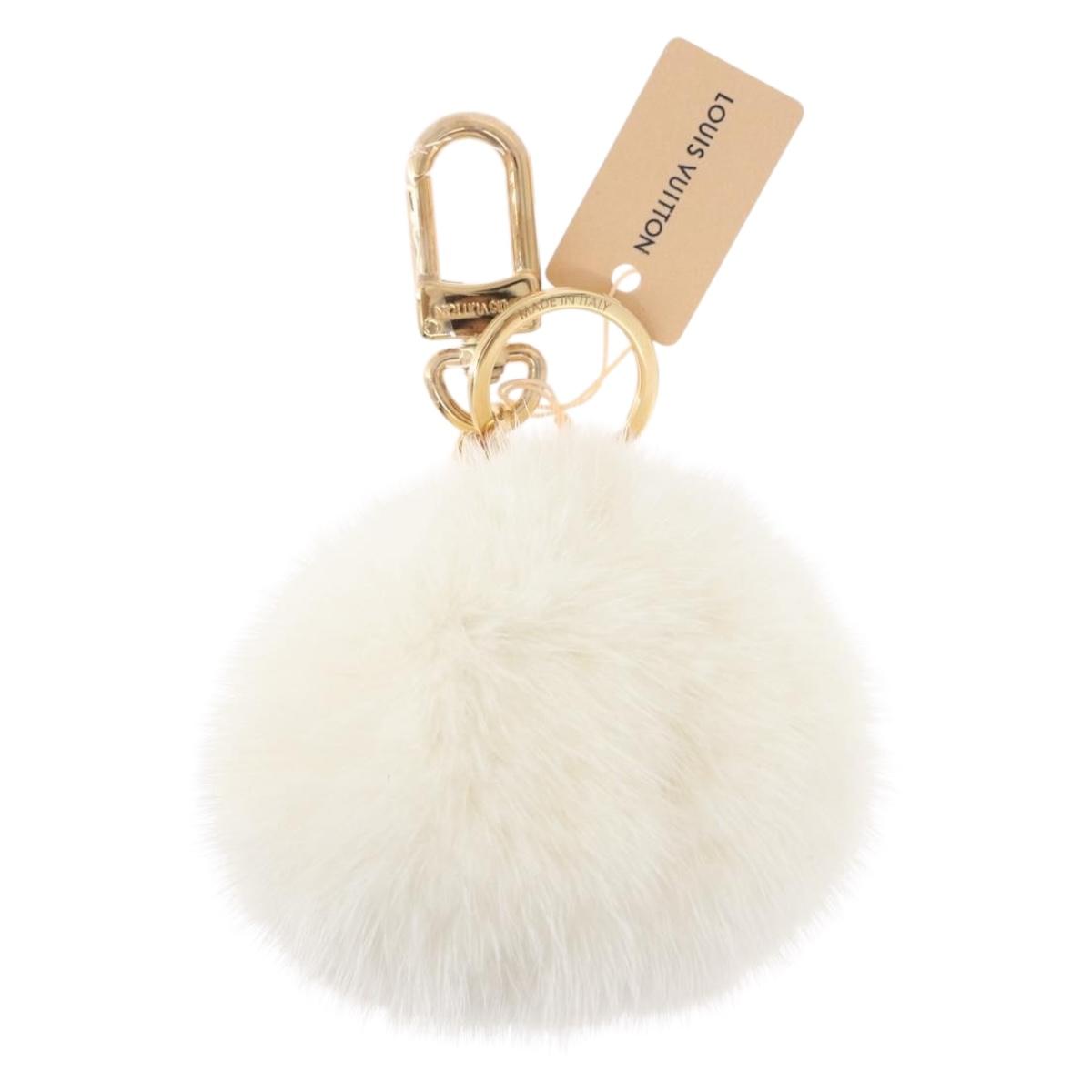 LOUIS VUITTON Porte Cles Snow Vivienne Key Holder White M00554 LV Auth BA11149M