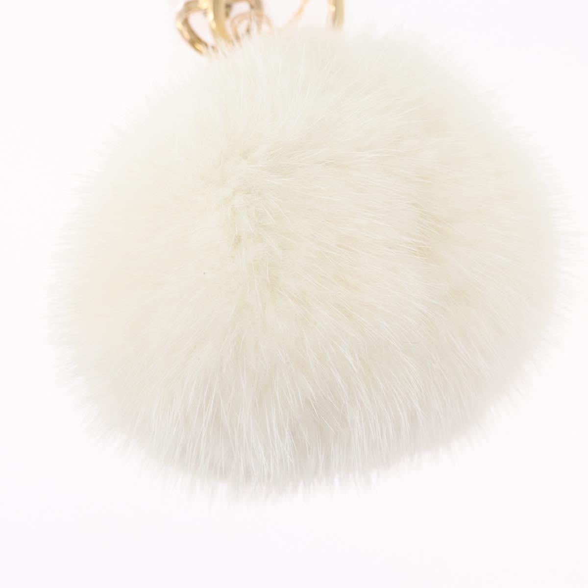 LOUIS VUITTON Porte Cles Snow Vivienne Key Holder White M00554 LV Auth BA11149M