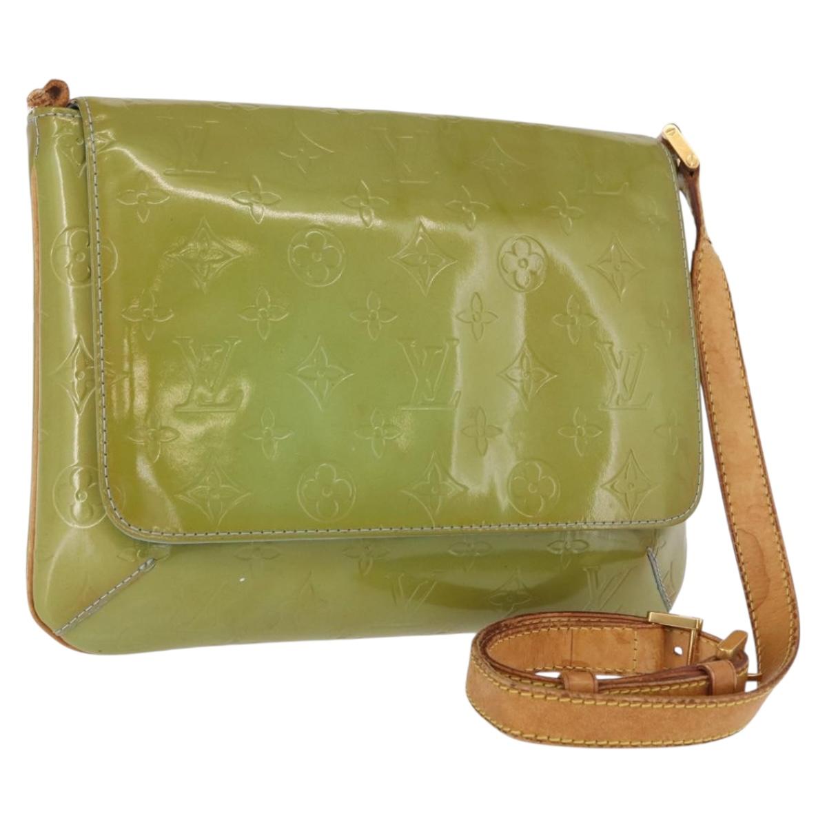 LOUIS VUITTON Monogram Vernis Thompson Street Bag Baby Blue M91009 Auth BA11169
