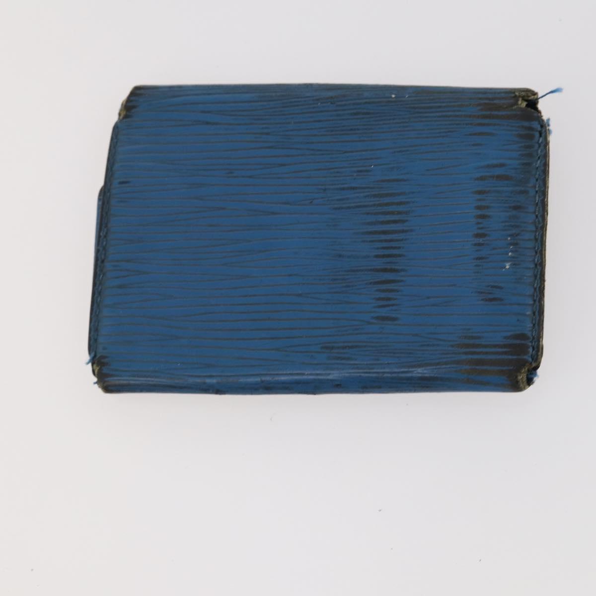 LOUIS VUITTON Epi Monogram Key Case Wallet 5 Set Blue LV Auth BA11175