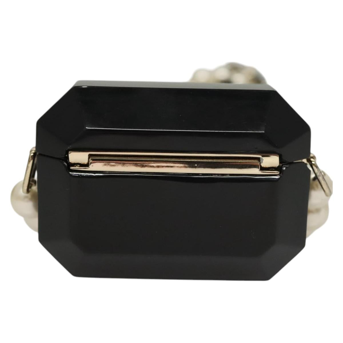 CHANEL Airpods case Shoulder plastic Black CC Auth BA1117SM