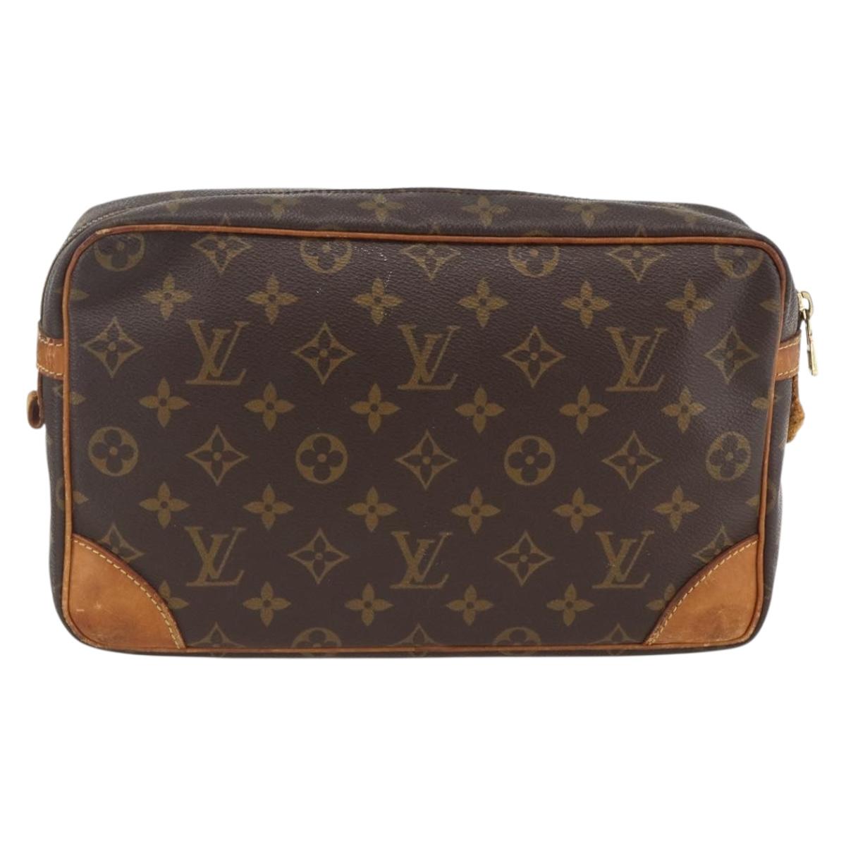 LOUIS VUITTON Monogram Compiegne 28 Clutch Bag M51845 LV Auth BA11183