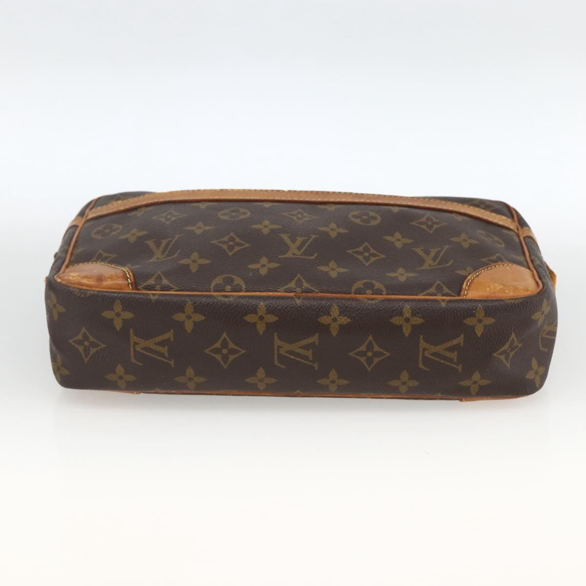 LOUIS VUITTON Monogram Compiegne 28 Clutch Bag M51845 LV Auth BA11183