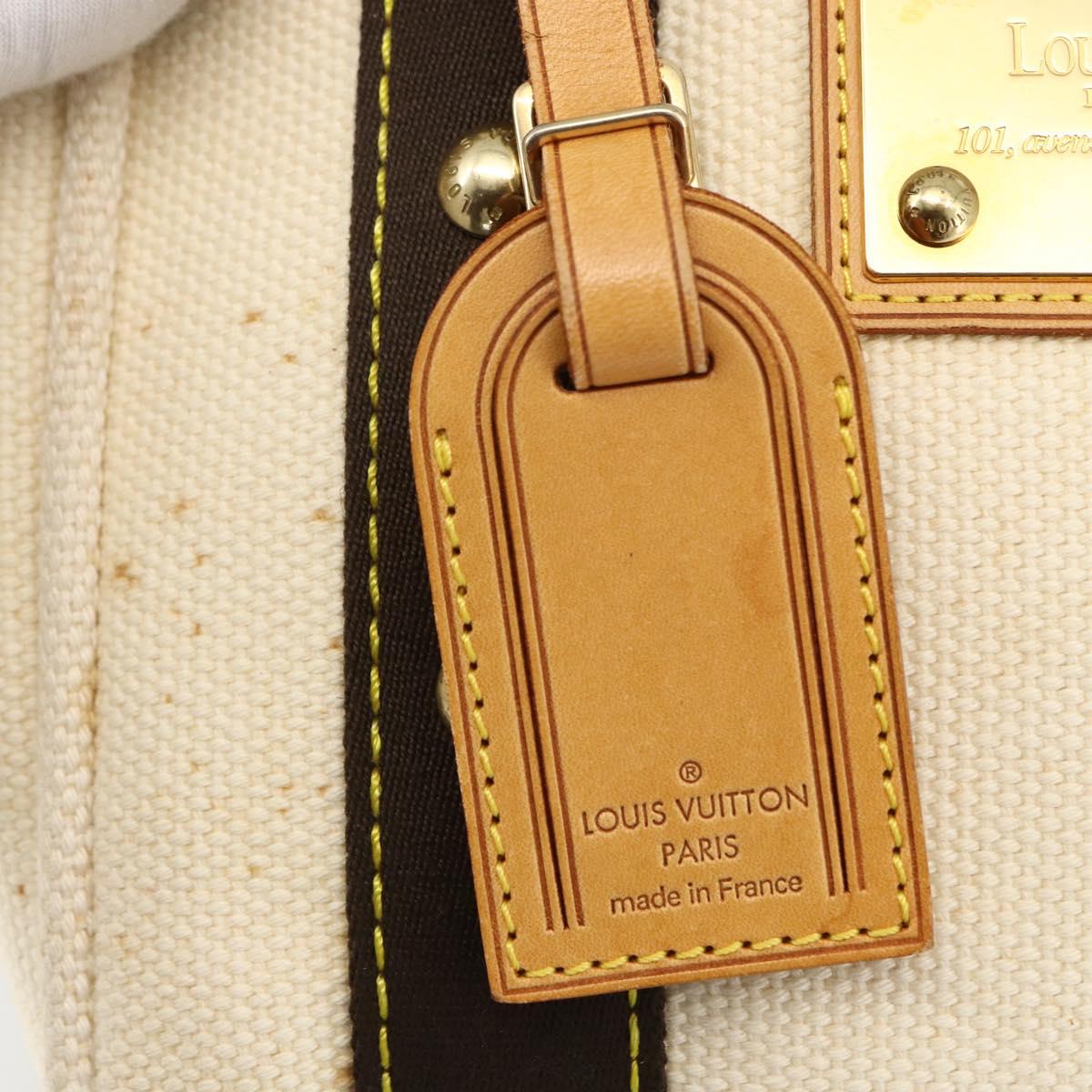 LOUIS VUITTON Antigua Cabas PM Hand Bag Red Beige M40038 LV Auth BA11190