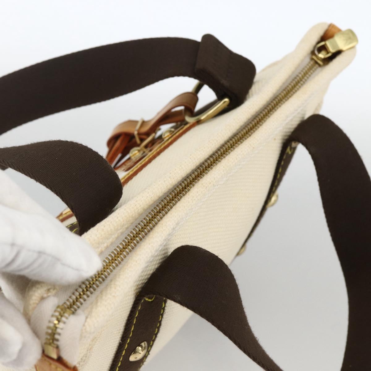 LOUIS VUITTON Antigua Cabas PM Hand Bag Red Beige M40038 LV Auth BA11190