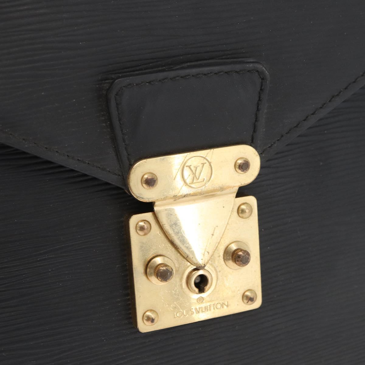 LOUIS VUITTON Epi Serviette Conseiller Briefcase Black M54422 LV Auth BA11197