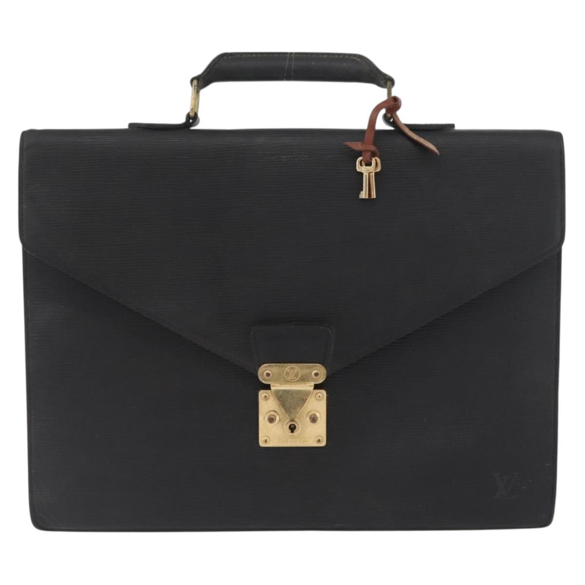 LOUIS VUITTON Epi Serviette Conseiller Briefcase Black M54422 LV Auth BA11197