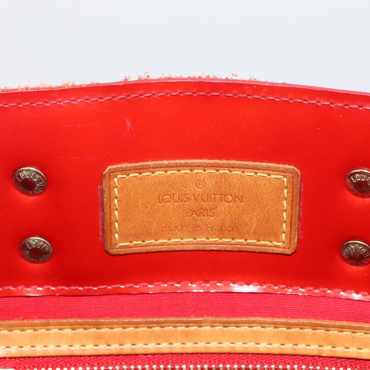 LOUIS VUITTON Monogram Vernis Reade PM Hand Bag Red Rouge M91088 LV Auth BA11201