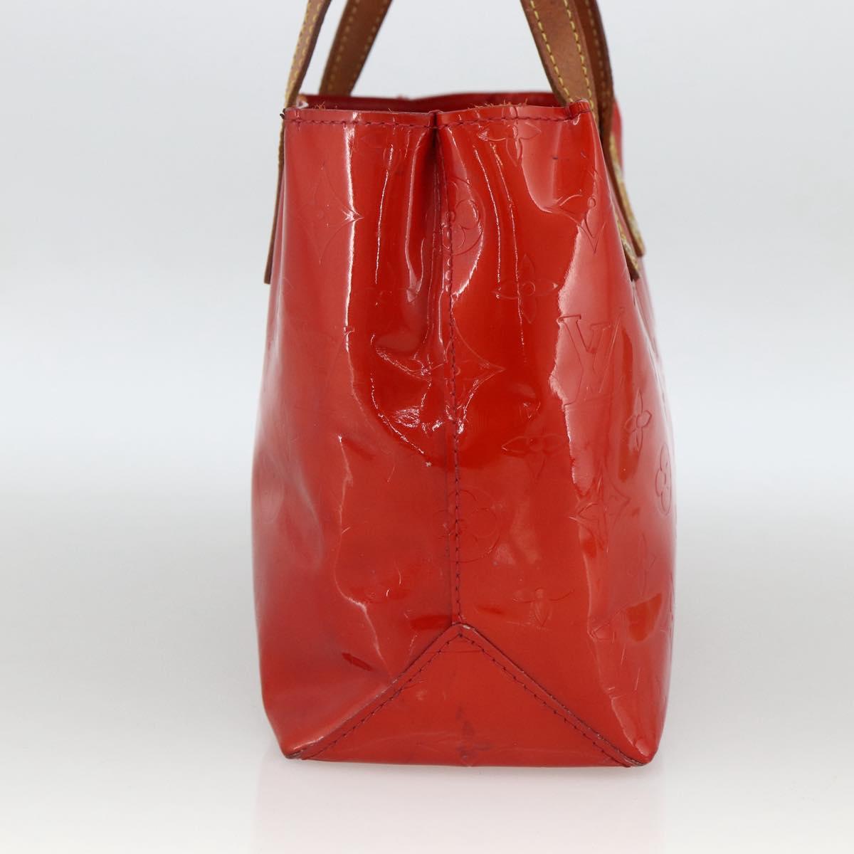 LOUIS VUITTON Monogram Vernis Reade PM Hand Bag Red Rouge M91088 LV Auth BA11201
