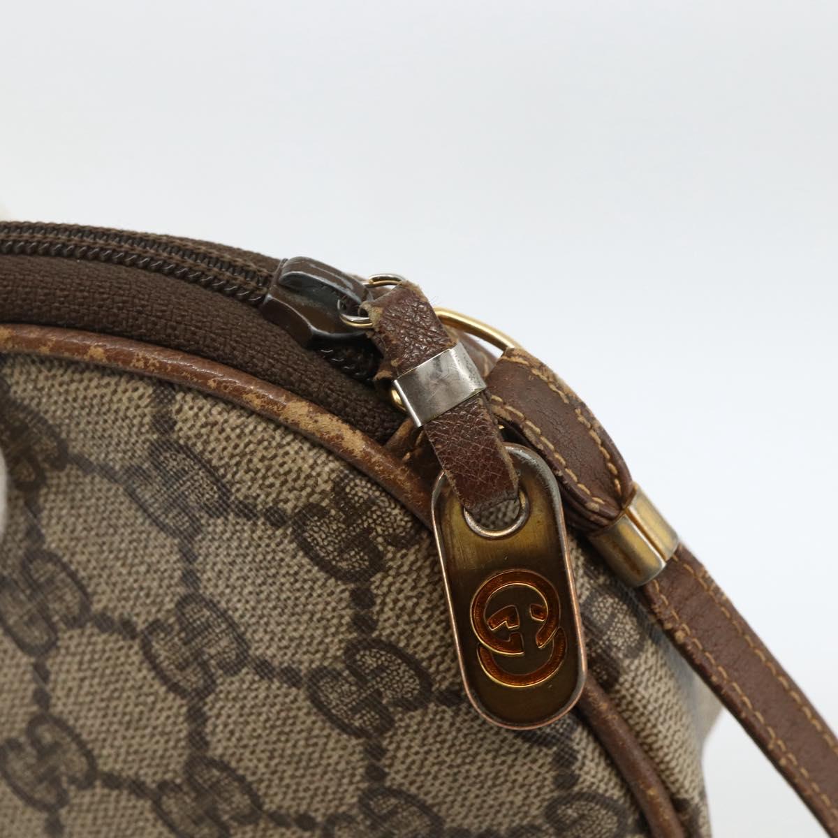 GUCCI GG Supreme Shoulder Bag PVC Beige Gold 007 983 1113 Auth BA11209