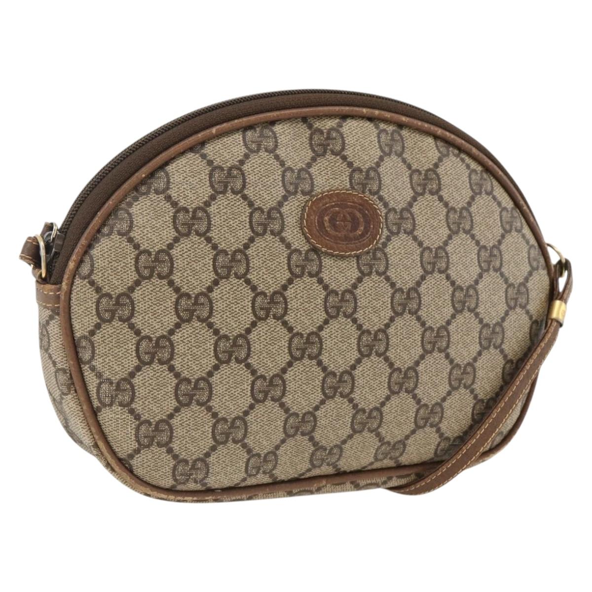 GUCCI GG Supreme Shoulder Bag PVC Beige Gold 007 983 1113 Auth BA11209
