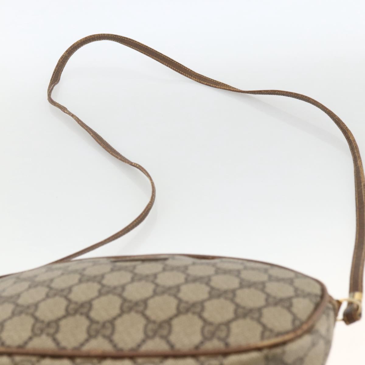 GUCCI GG Supreme Shoulder Bag PVC Beige Gold 007 983 1113 Auth BA11209
