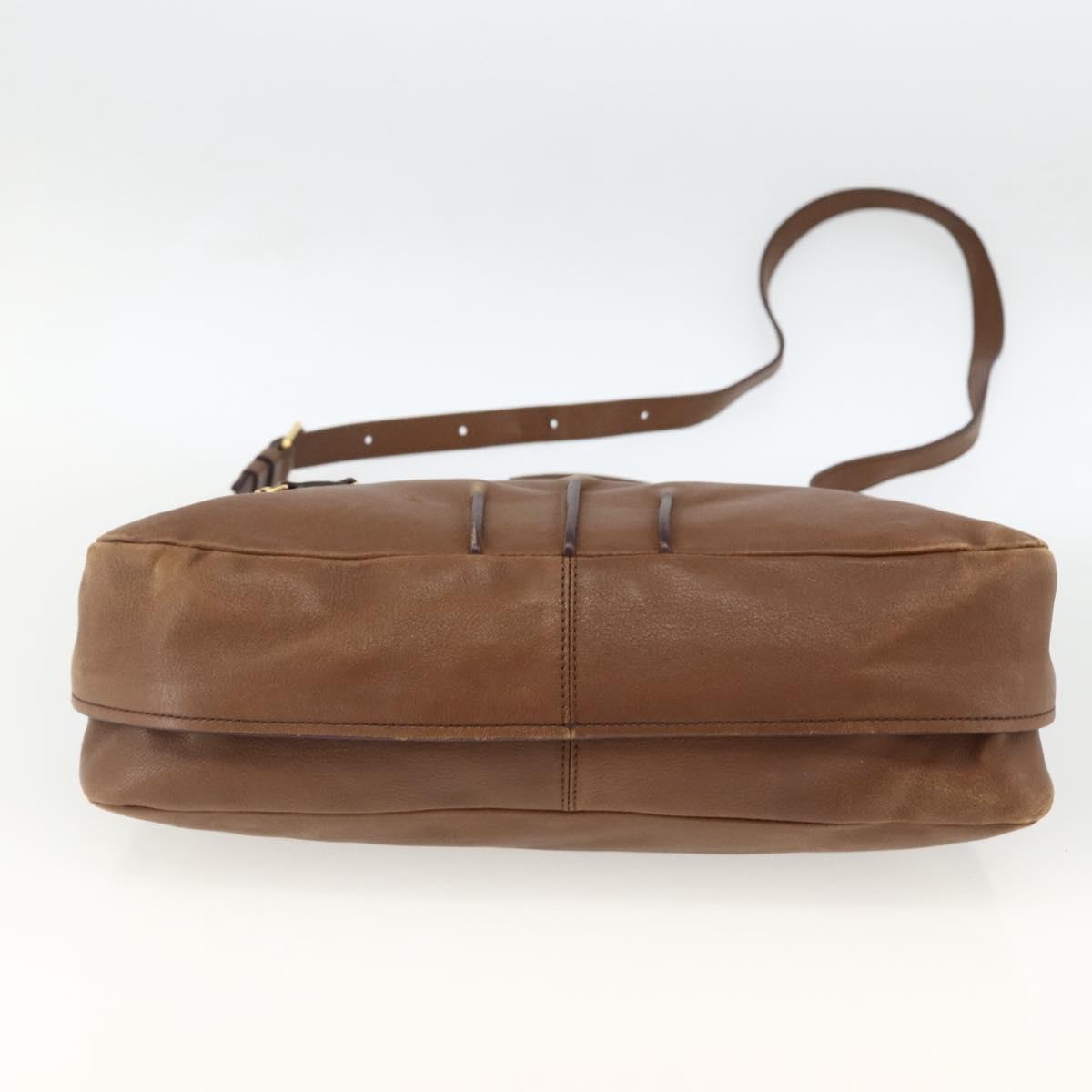 Chloe Margaret Hand Bag Leather 2way Brown Gold Auth BA11217