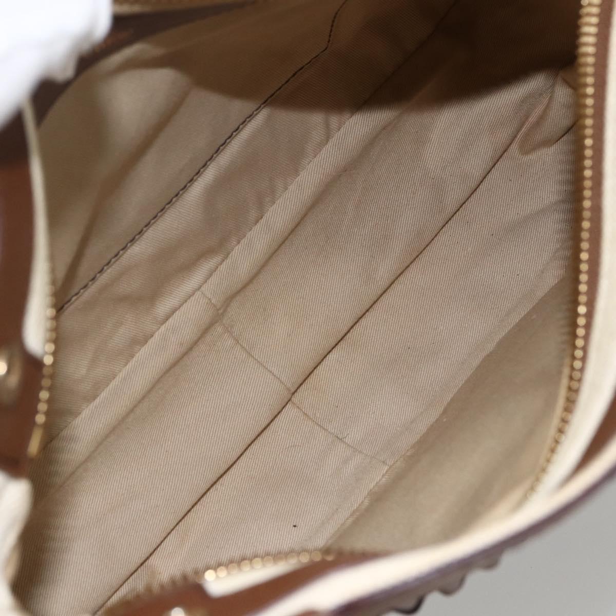 Chloe Margaret Hand Bag Leather 2way Brown Gold Auth BA11217