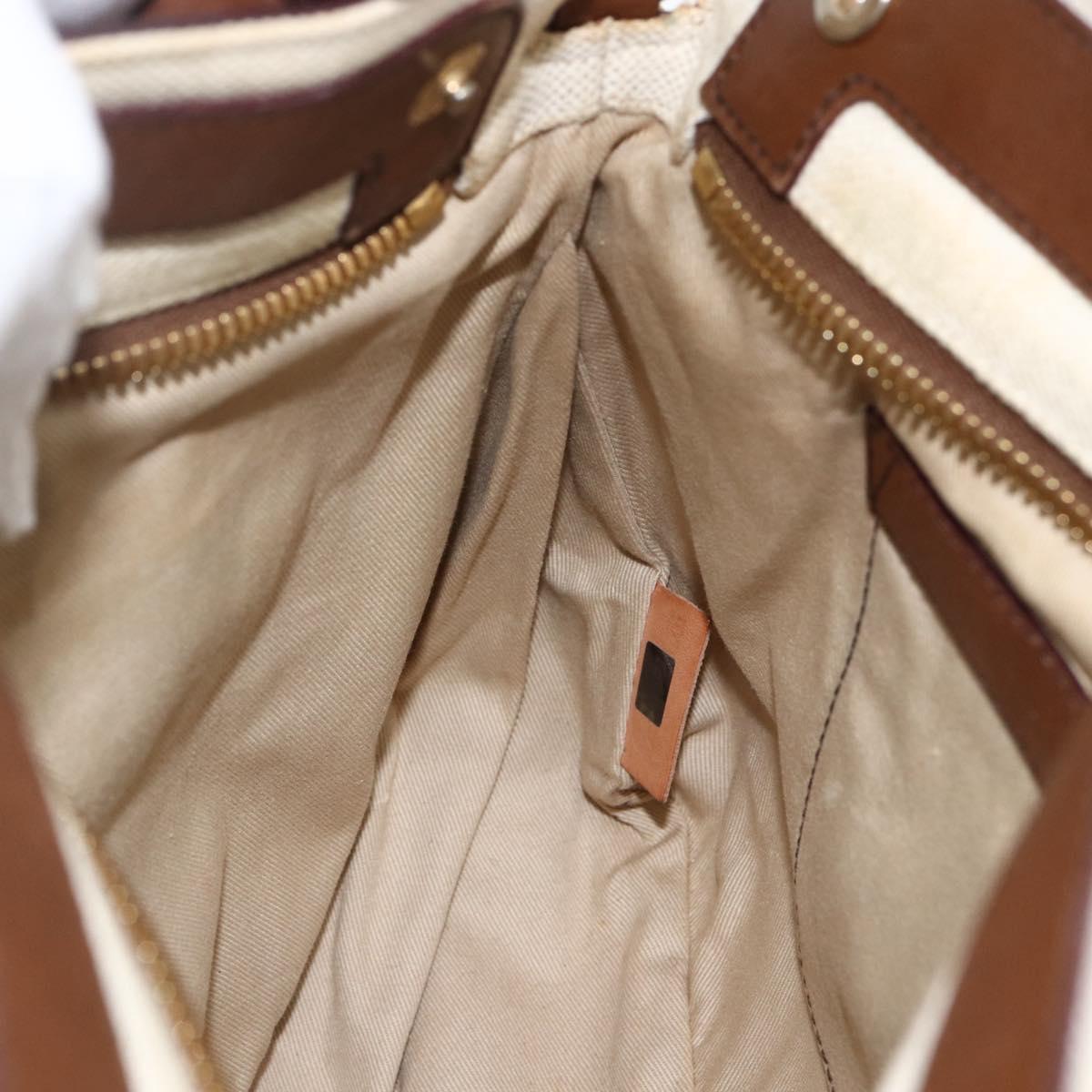 Chloe Margaret Hand Bag Leather 2way Brown Gold Auth BA11217