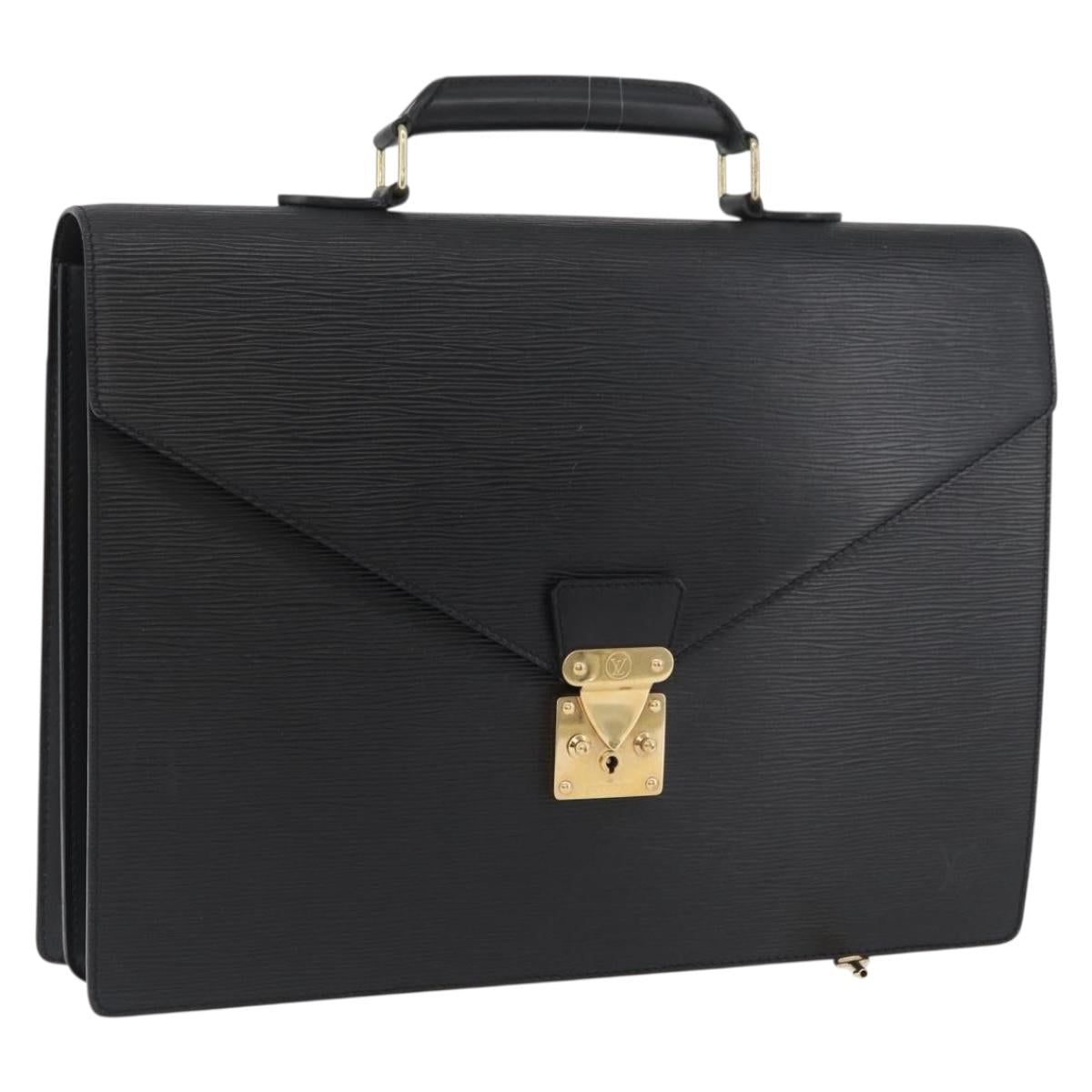 LOUIS VUITTON Epi Serviette Conseiller Briefcase Black M54422 LV Auth BA11219