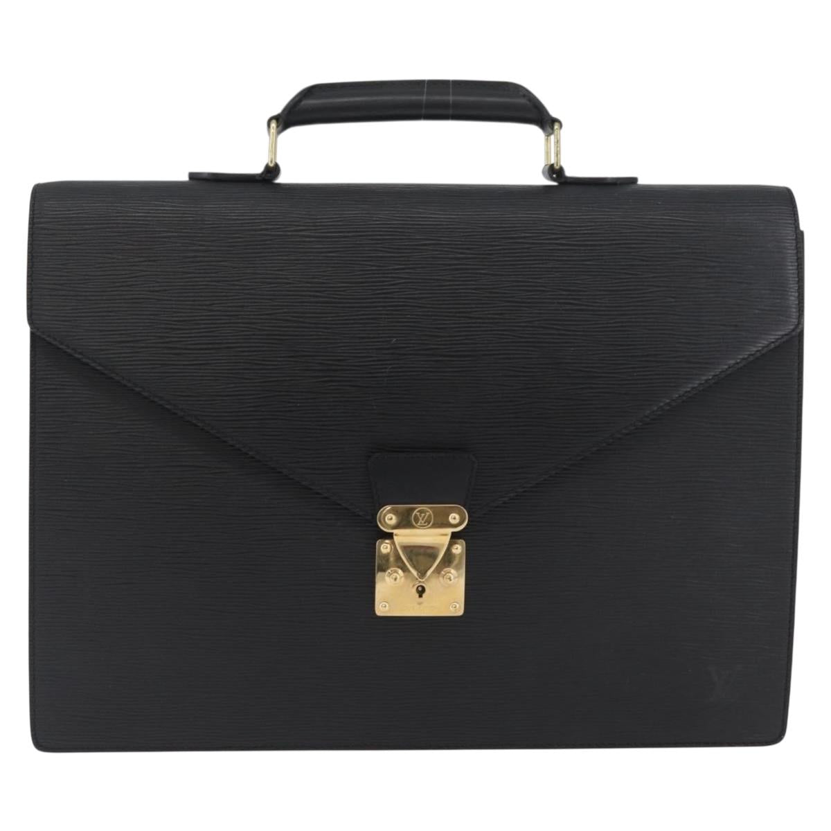 LOUIS VUITTON Epi Serviette Conseiller Briefcase Black M54422 LV Auth BA11219