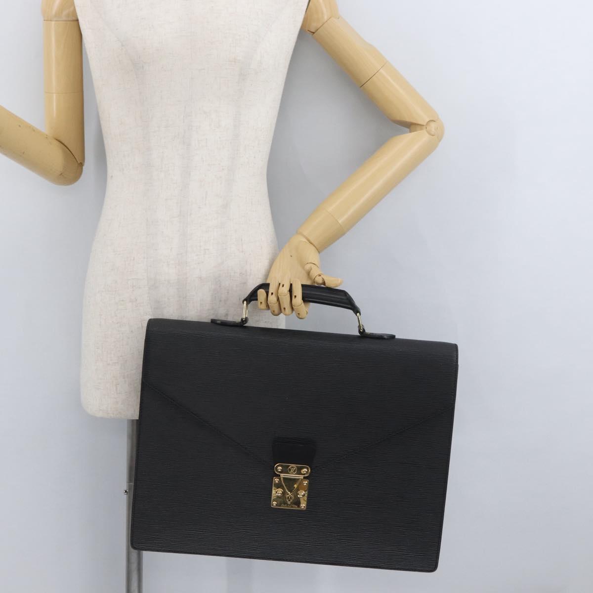 LOUIS VUITTON Epi Serviette Conseiller Briefcase Black M54422 LV Auth BA11219