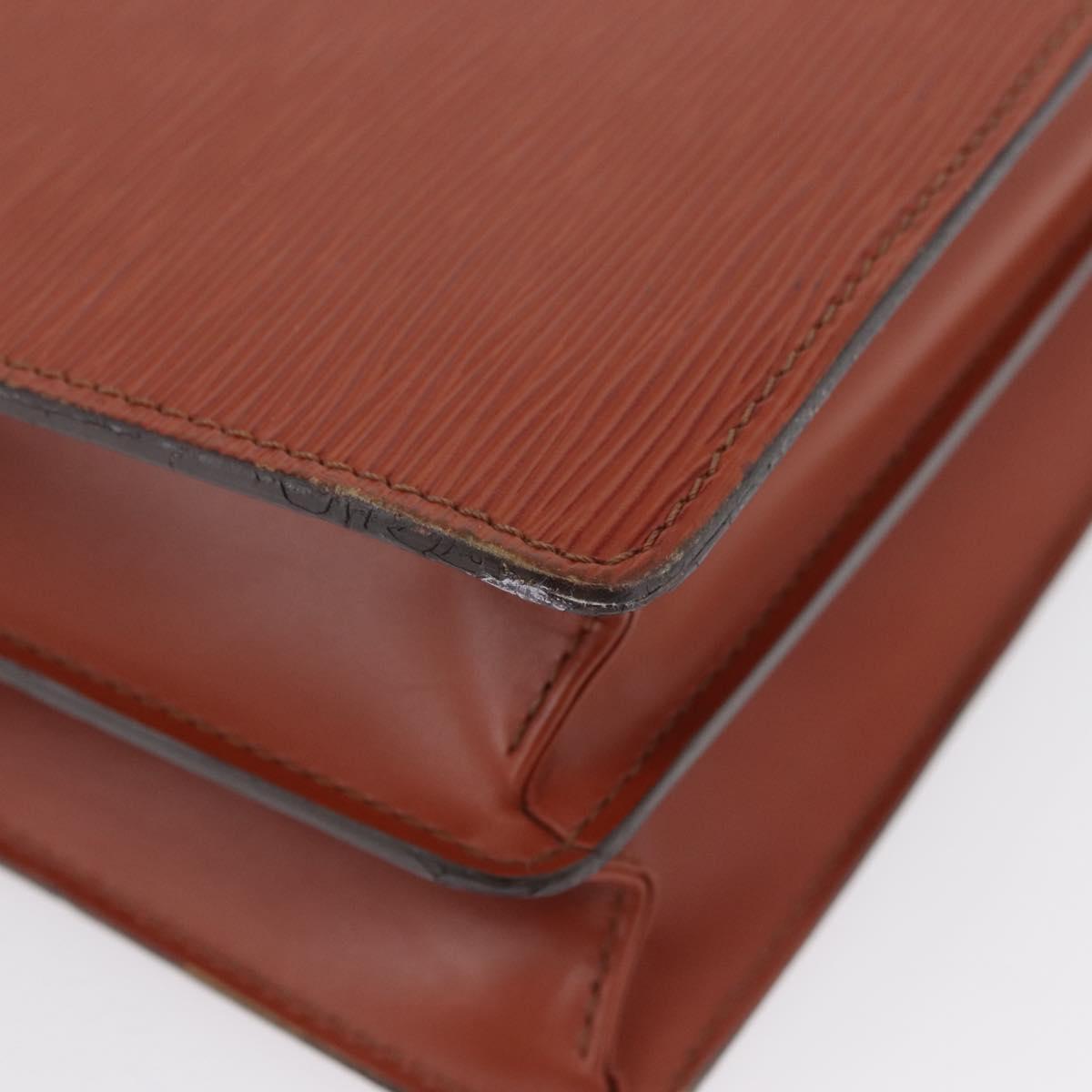 LOUIS VUITTON Epi Serviette Conseiller Briefcase Brown M54423 LV Auth BA11220