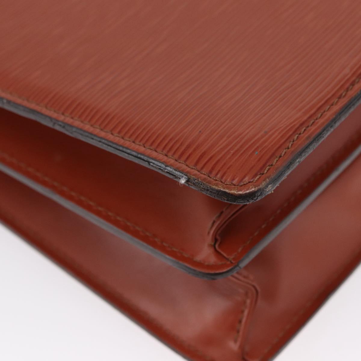 LOUIS VUITTON Epi Serviette Conseiller Briefcase Brown M54423 LV Auth BA11220