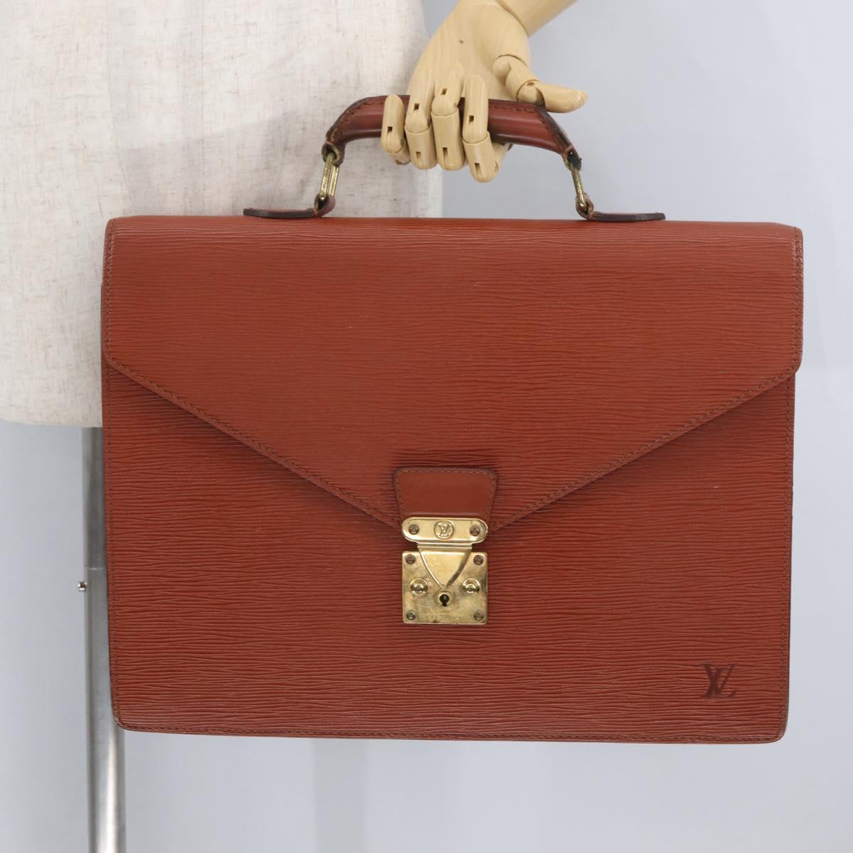 LOUIS VUITTON Epi Serviette Conseiller Briefcase Brown M54423 LV Auth BA11220