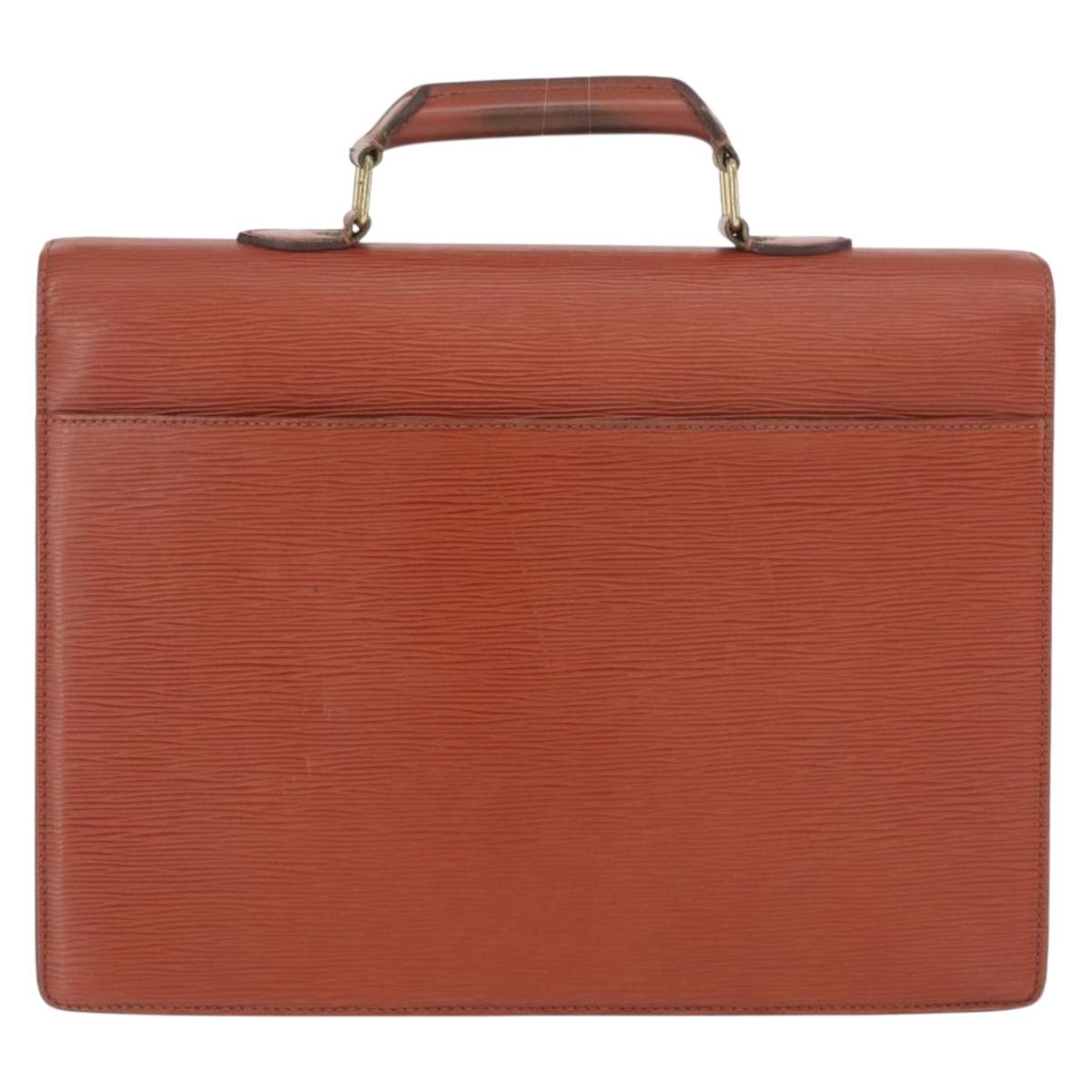 LOUIS VUITTON Epi Serviette Conseiller Briefcase Brown M54423 LV Auth BA11220