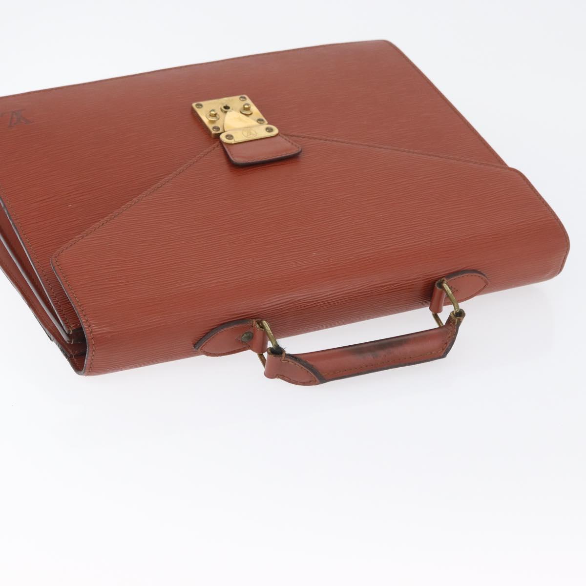 LOUIS VUITTON Epi Serviette Conseiller Briefcase Brown M54423 LV Auth BA11220