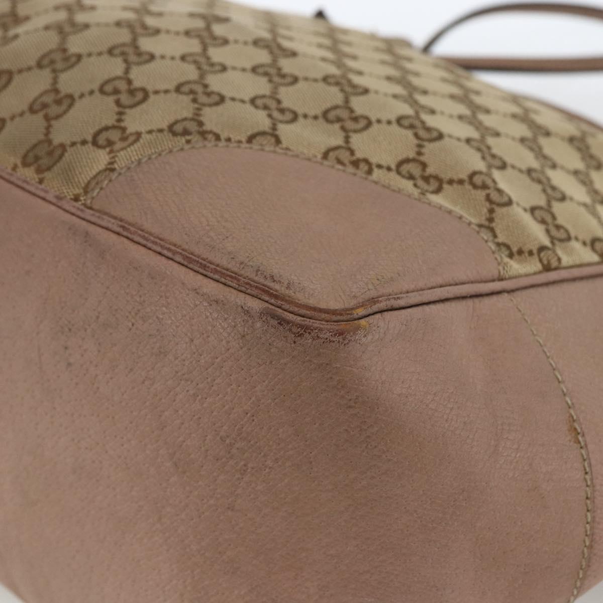 GUCCI GG Canvas Brie Tote Bag Beige Gold 323671 Auth BA11225
