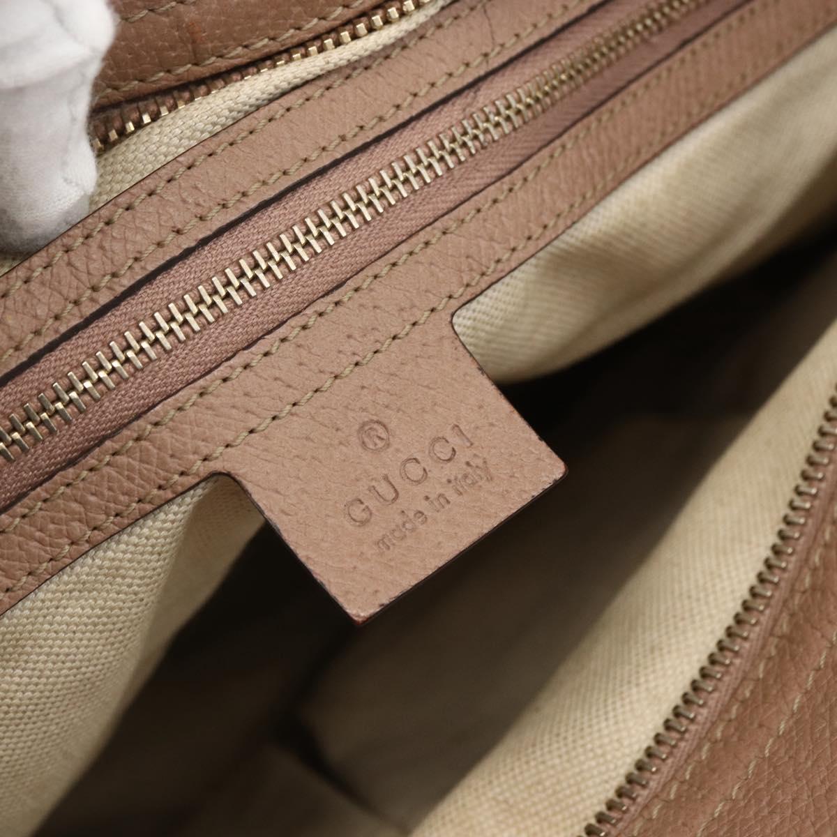 GUCCI GG Canvas Brie Tote Bag Beige Gold 323671 Auth BA11225