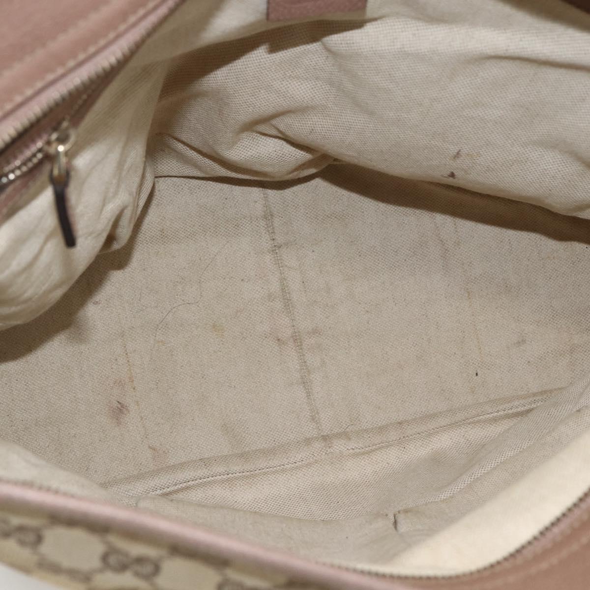 GUCCI GG Canvas Brie Tote Bag Beige Gold 323671 Auth BA11225