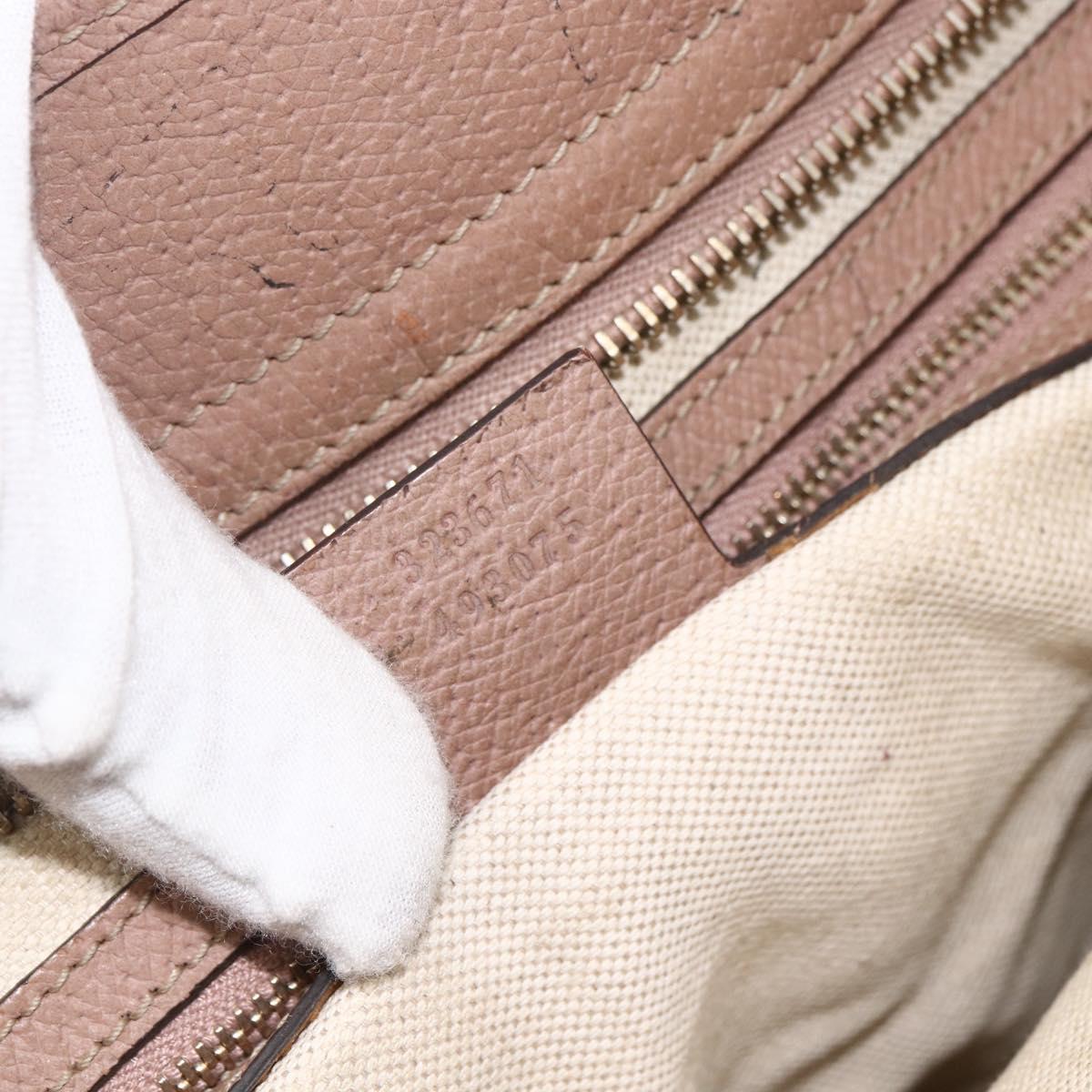 GUCCI GG Canvas Brie Tote Bag Beige Gold 323671 Auth BA11225