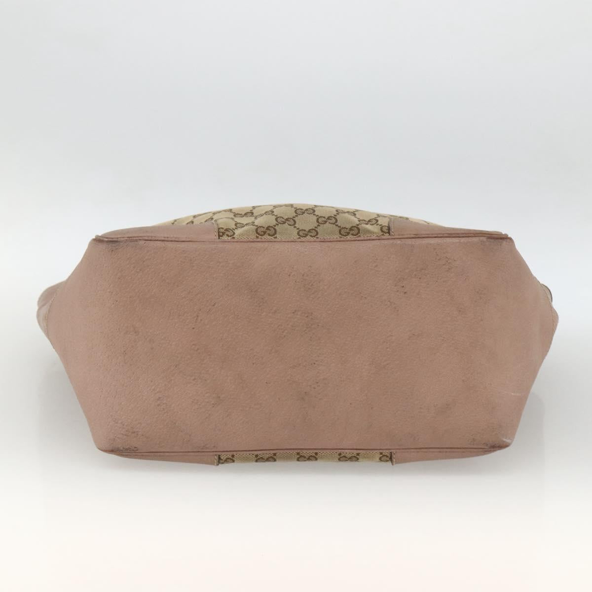 GUCCI GG Canvas Brie Tote Bag Beige Gold 323671 Auth BA11225