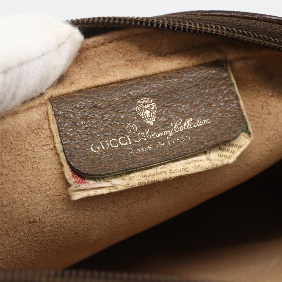 GUCCI GG Supreme Web Sherry Line Clutch Bag PVC Beige 89 01 012 Auth BA11226