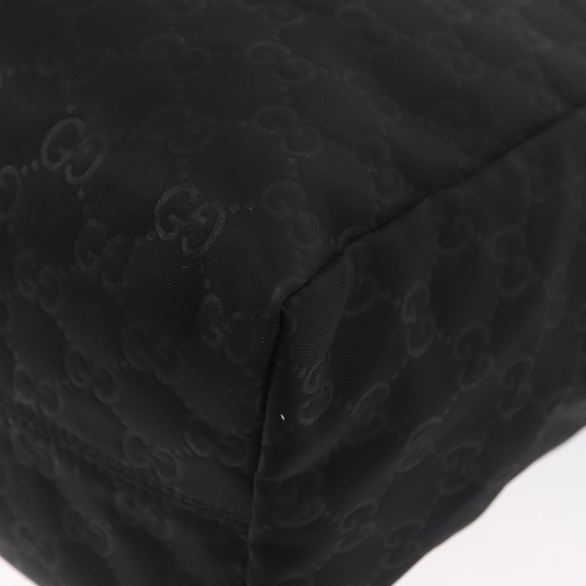 GUCCI GG Canvas Tote Bag Nylon Black 282439 Auth BA11230
