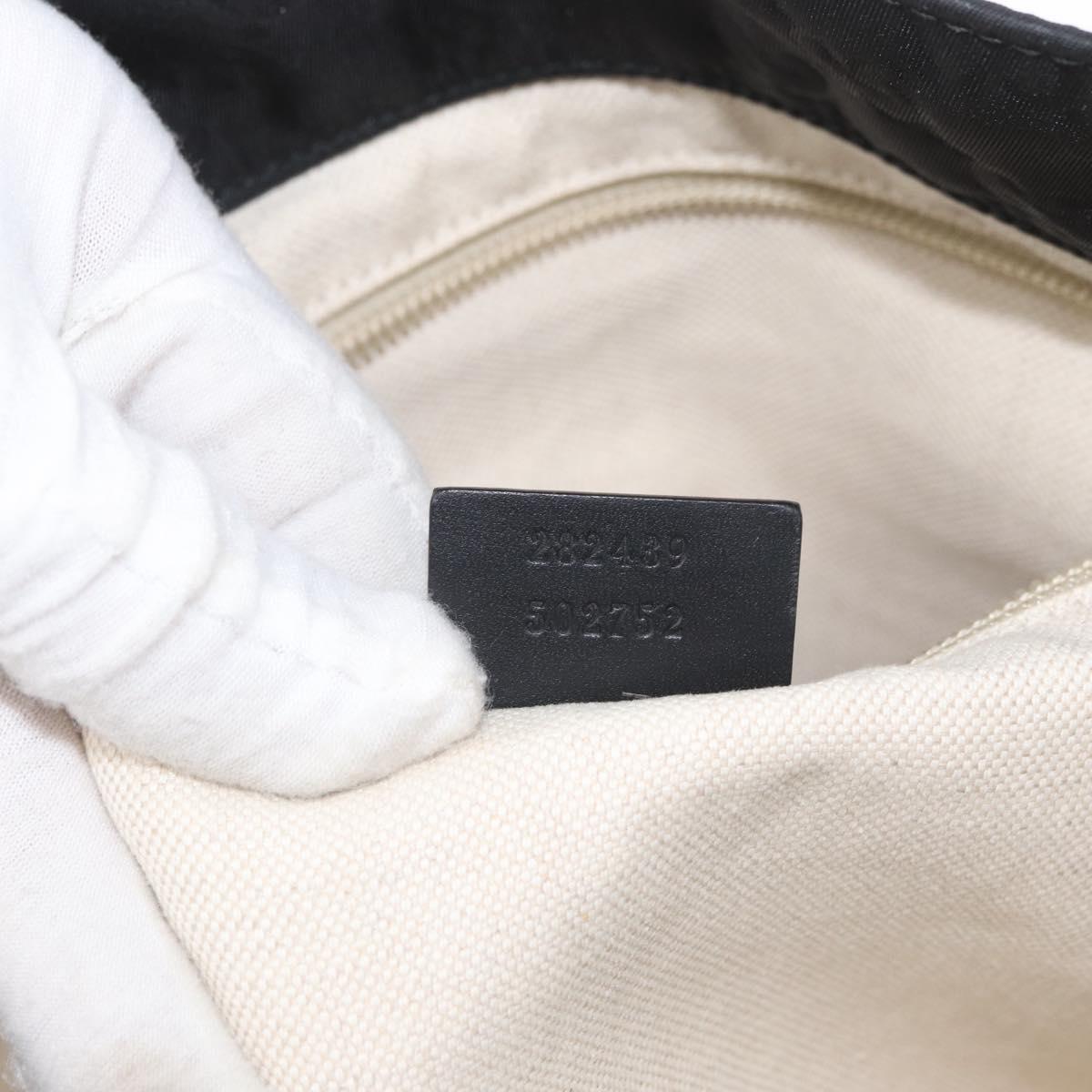 GUCCI GG Canvas Tote Bag Nylon Black 282439 Auth BA11230