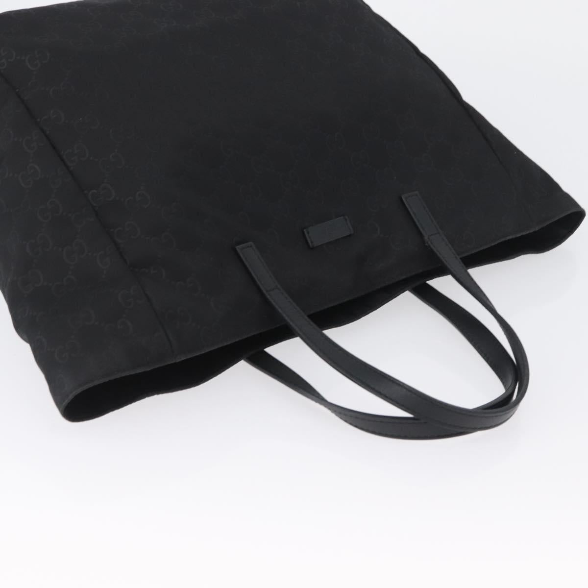GUCCI GG Canvas Tote Bag Nylon Black 282439 Auth BA11230