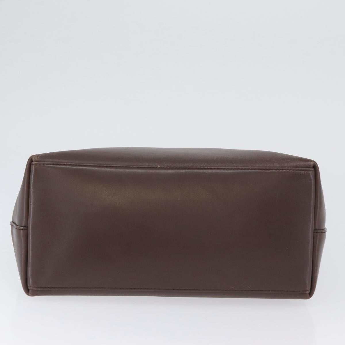 GUCCI Bamboo Shoulder Bag Leather Brown Gold 001 2058 1881 0 Auth BA11231