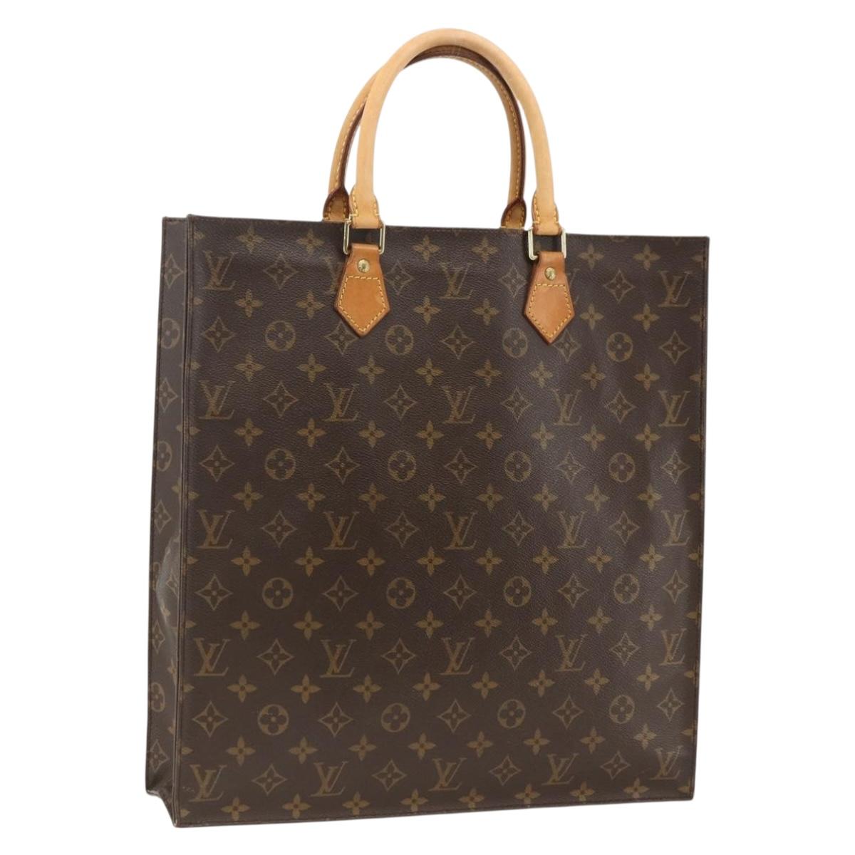 LOUIS VUITTON Monogram Sac Plat Hand Bag M51140 LV Auth BA11239