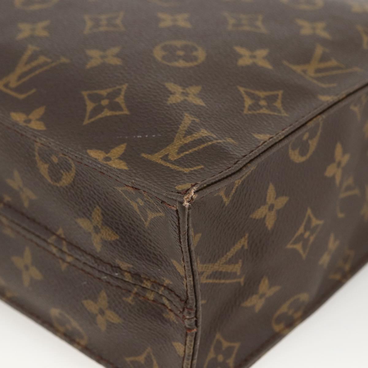 LOUIS VUITTON Monogram Sac Plat Hand Bag M51140 LV Auth BA11239
