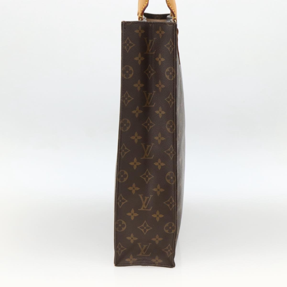 LOUIS VUITTON Monogram Sac Plat Hand Bag M51140 LV Auth BA11239