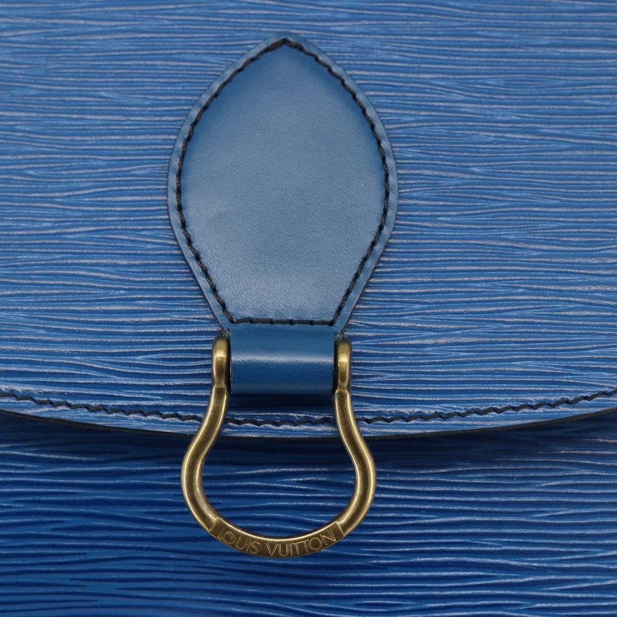 LOUIS VUITTON Epi Saint Cloud GM Shoulder Bag Toledo Blue M52195 LV Auth BA11245