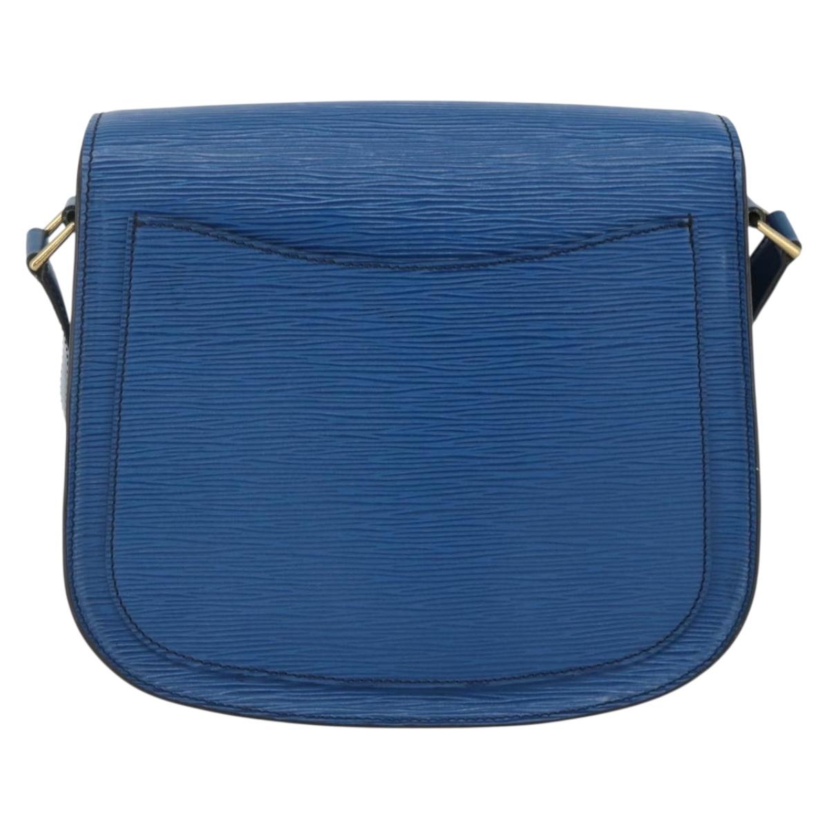 LOUIS VUITTON Epi Saint Cloud GM Shoulder Bag Toledo Blue M52195 LV Auth BA11245