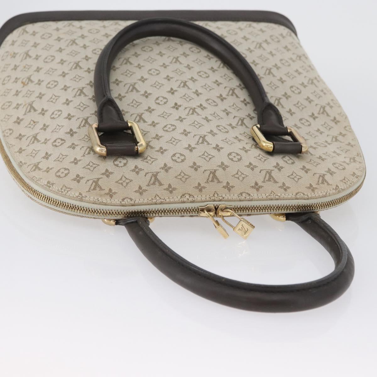 LOUIS VUITTON Monogram Mini Alma Haut Hand Bag Khaki M92203 LV Auth BA11248