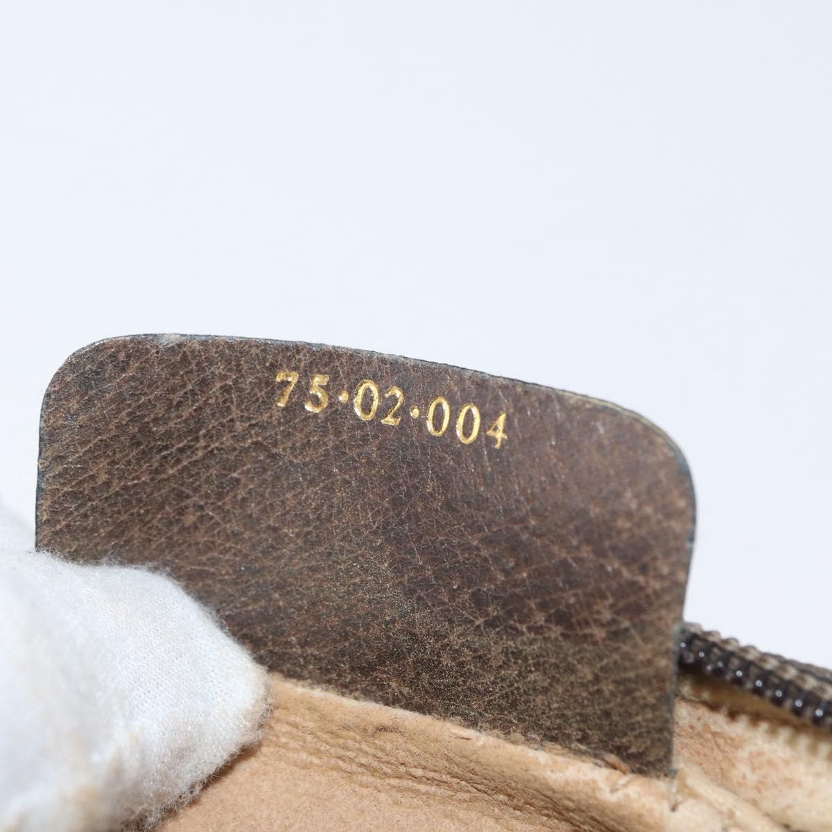 GUCCI GG Supreme Web Sherry Line Shoulder Bag PVC Beige Gold Auth BA11250